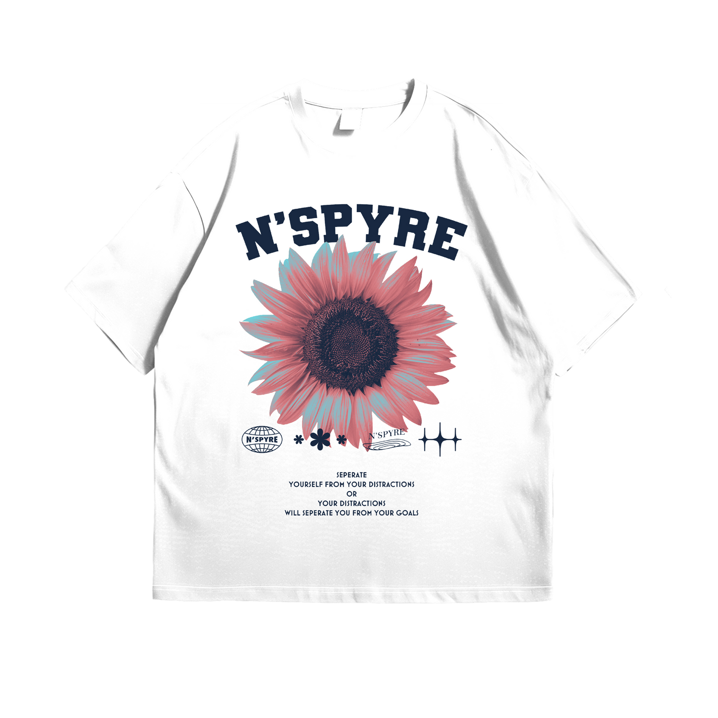 White N'SPYRE Graphic Floral Tee