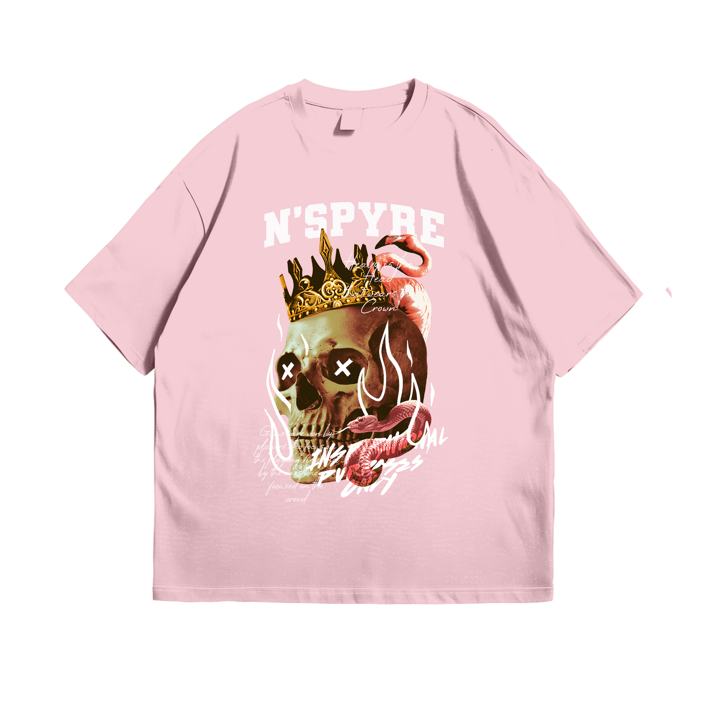 Light Pink Graphic Skull Tee